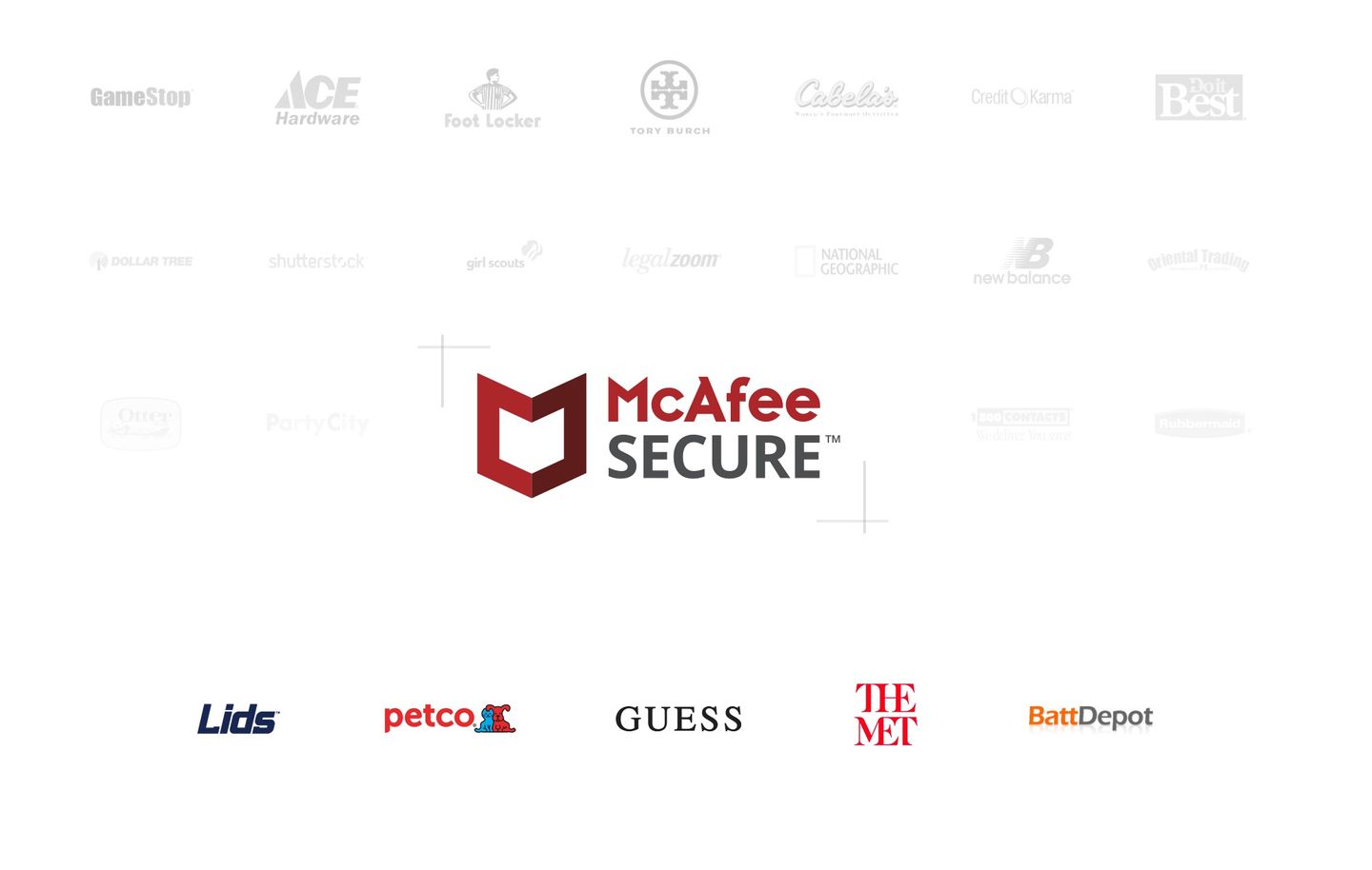 How well-known brands use the McAfee SECURE service